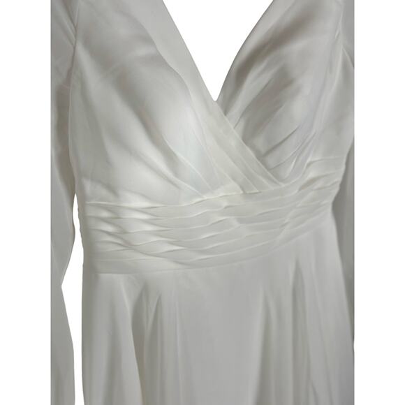 JJ's House Ivory Chiffon Long Sleeve Formal Dress – Size 4 – NWT - Picture 4 of 7